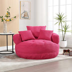 Fauteuil rond de relaxation ?C blanc/bleu/gris/jaune/orange/rouge rosé/bleu marine/vert, 1 ou 2 places