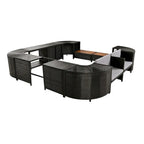 Spa Surround Spa-frame, vierkante modulaire loungeset voor buiten van rotan