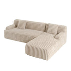 Modułowa sofa narożna Cloud, nowoczesna tapicerowana kanapa z 2 poduszkami dekoracyjnymi, dowolnie konfigurowana, w kształcie litery L