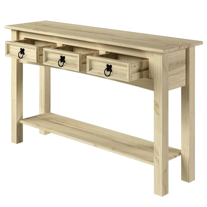 Konsolentisch aus Holz für den Flur mit 3 Schubladen Corona | Furniture Dash - N/A