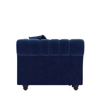 Whisen Schlafsofa aus Samt, 3-in-1, King Size, ausziehbar und umwandelbar, mit beweglichem Ottomanen, gestepptes Design