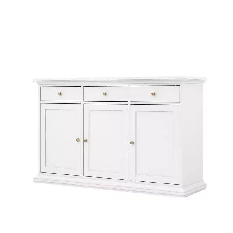 Tvilum, dressoir met 3 deuren en 3 laden, wit