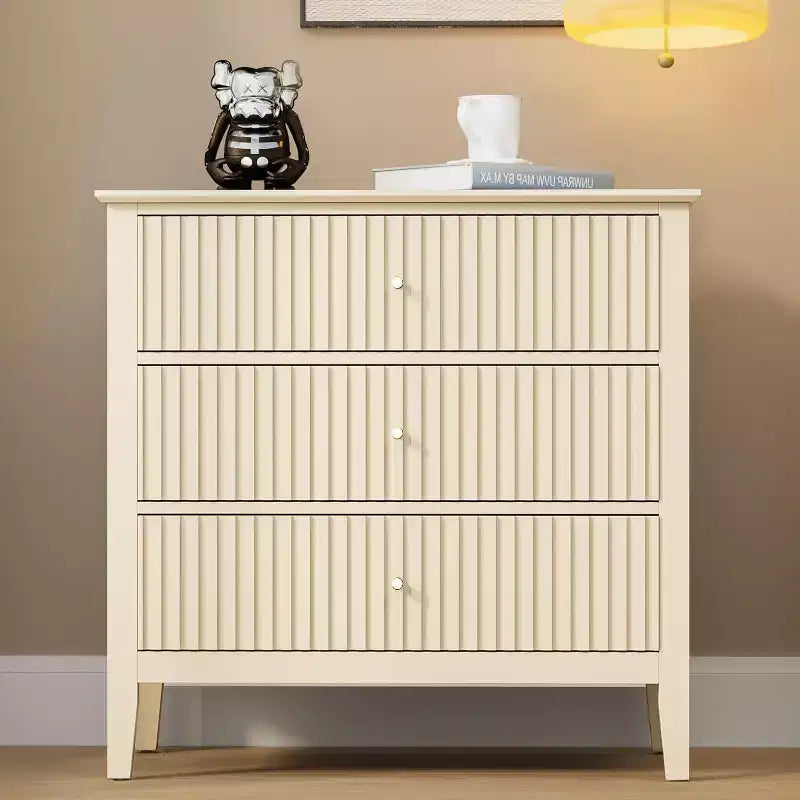 Heynemo Kommode mit 3 Schubladen, lackierter, 30 Zoll hoher Nachttisch aus Holz mit Stauraum, breite moderne Kommode mit kugelgelagerten Schienen