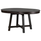 Mesa de jantar redonda extensível em estilo rústico, em madeira, com extensão de 16 polegadas