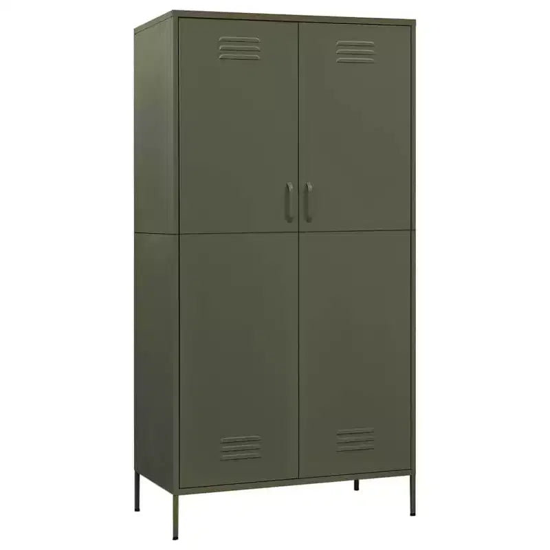 Guarda-roupa vidaXL verde azeitona 35.4x19.7x70.9 em aço