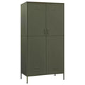 Guarda-roupa vidaXL verde azeitona 35.4x19.7x70.9 em aço