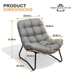 Fauteuils Papasan d’extérieur avec coussin en rotin PE, fauteuils confortables pour terrasse avec table d’appoint