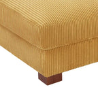 Grand pouf décoratif moderne en velours côtelé