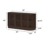 Buffet Contour Plank+Beam en bois massif avec 3 portes, meuble TV de 59 pour le salon