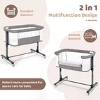 Culla per neonati con ruote ?? beige / grigio / rosa, culla co-sleeping, per 1 neonato