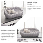 Gebogenes Bubble-Sofa für 2 Personen in Wabenform mit 3D-Textilgewebe fürs Wohnzimmer, Salon oder Apartment