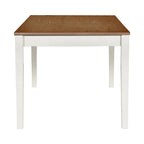 Eetkamerset van hout, 6-delig, met 4 stoelen en een bankje, tafel met lade