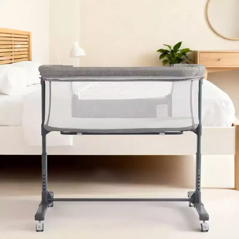 Culla per neonati con ruote ?? beige / grigio / rosa, culla co-sleeping, per 1 neonato