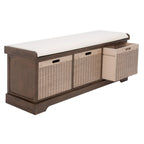 Panca contenitore SAFAVIEH Fiorello a 3 cassetti con cuscino - 47.3 W x 15 L x 19 H - 47Wx15Dx19H