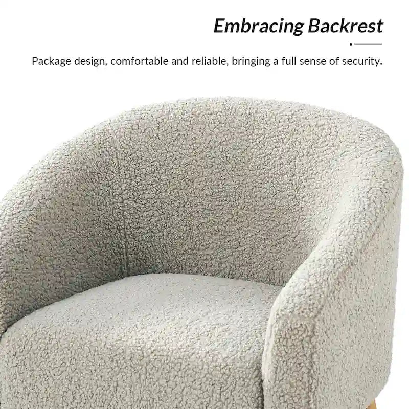 Sheila moderner Bouclé-Sessel, 30 W, mit Massivholzbeinen, 2er-Set von HULALA HOME