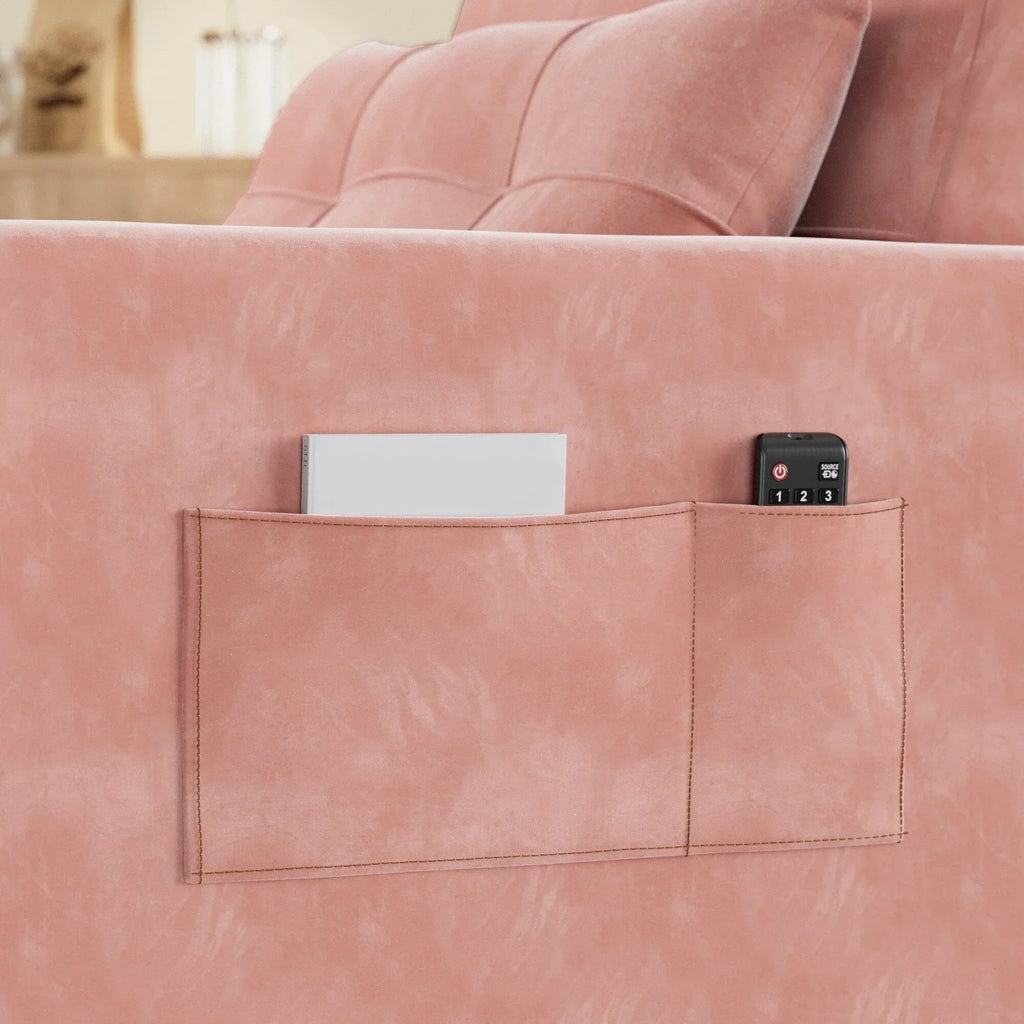 Sofá-cama ajustável 3 em 1, sofá-cadeirão extensível, cama dobrável convertível para sala de estar