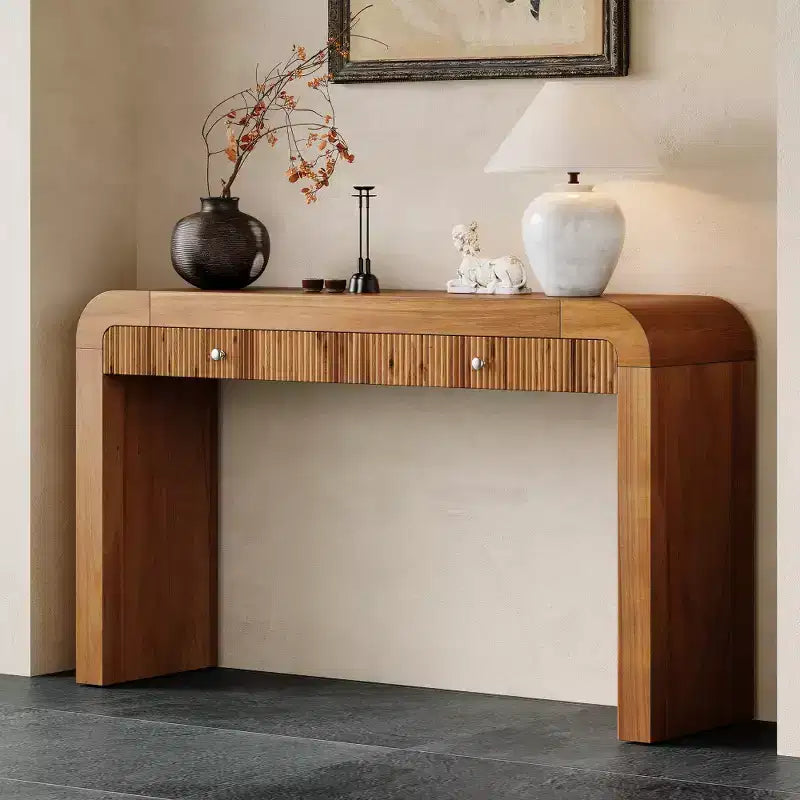 Whisen rustieke consoletafel, haltafel of bijzettafel met geribbelde ladefront