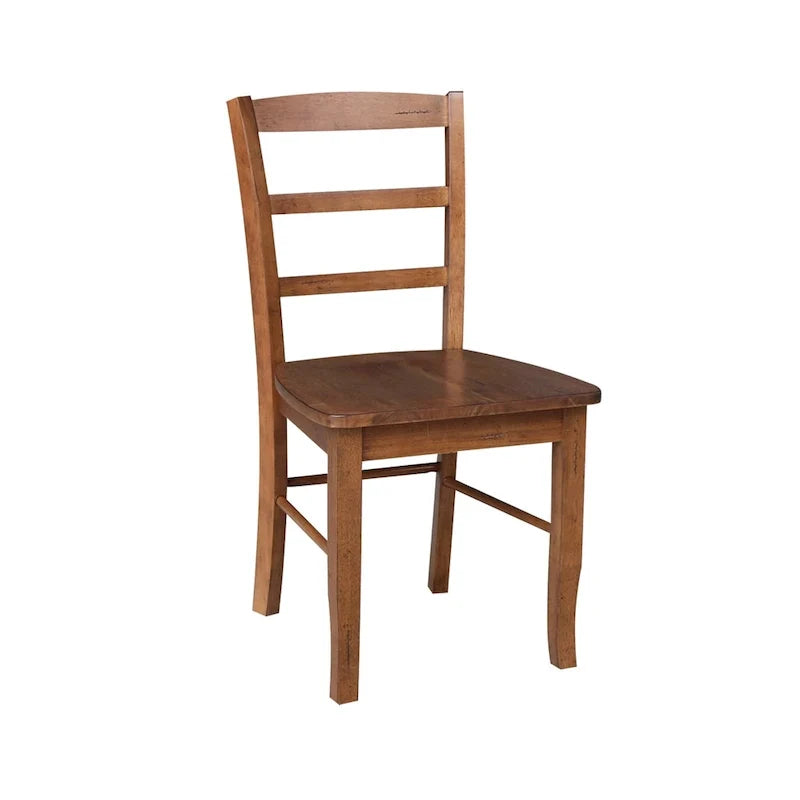 Ronde uitschuifbare eettafel van 36 met 4 Madrid-stoelen