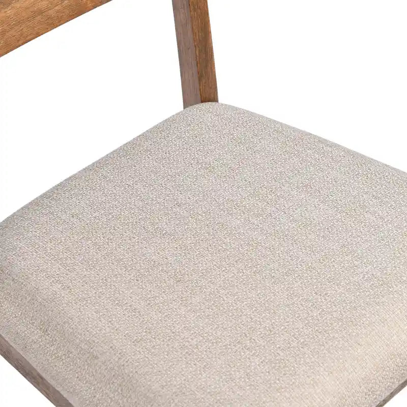 Ensemble de salle à manger de 5 pièces en bois massif, table de 47L et 4 chaises à dossier à barreaux