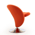 Manhattan Comfort Curl Akzent-Drehsessel aus Wollmischgewebe mit Chromgestell (2er-Set)