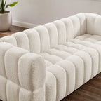 85 modernes Sofa aus Waffelstoff, bequemes Relaxsofa