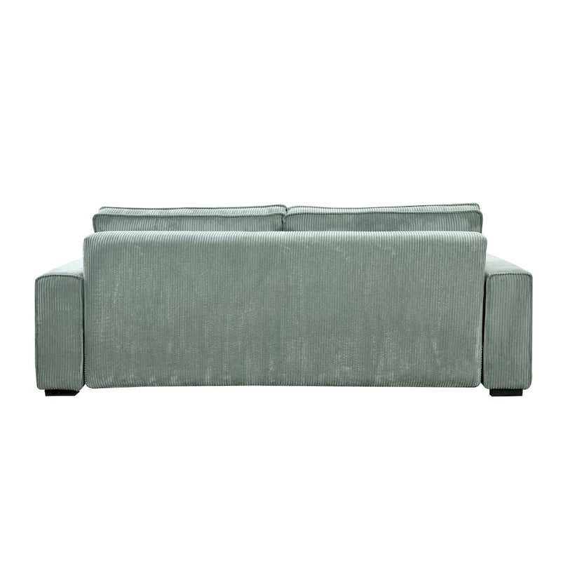 Divano letto grande Roomfitters con contenitore, divano moderno a 3 posti, divano imbottito con schienale per piccoli spazi