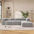Christopher Knight Home Keri 122 moderne L-vormige hoekbank van schuim met hoge dichtheid en lage rugleuning