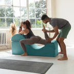 Avana Kami umwandelbare Chaiselongue / Yoga und Massage - 2-in-1-Hocker mit verstecktem ausklappbarem Yoga-Loungesessel, Mikrosamt - N/A
