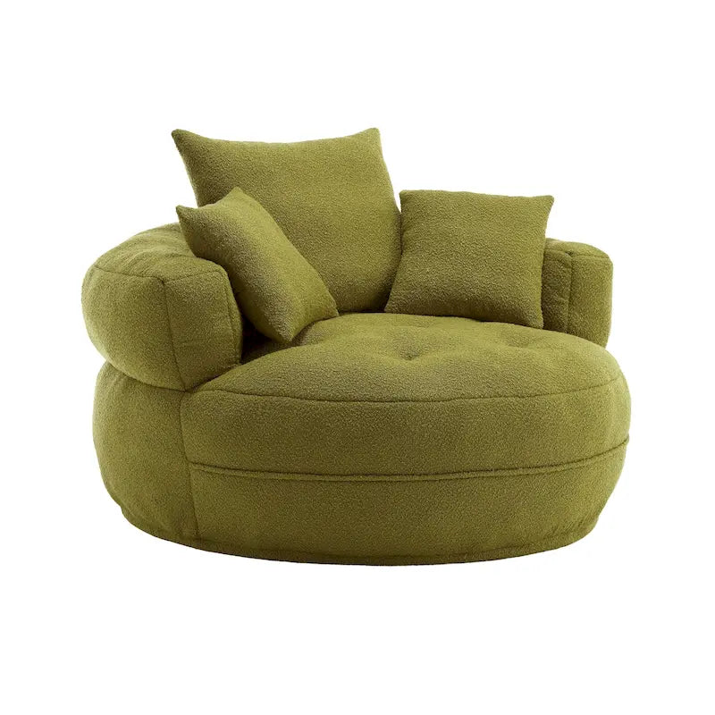 Fauteuil rond de relaxation ?C blanc/bleu/gris/jaune/orange/rouge rosé/bleu marine/vert, 1 ou 2 places