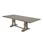 Beste Quality Furniture rustieke uitschuifbare grijze eetkamerset, 9-delig