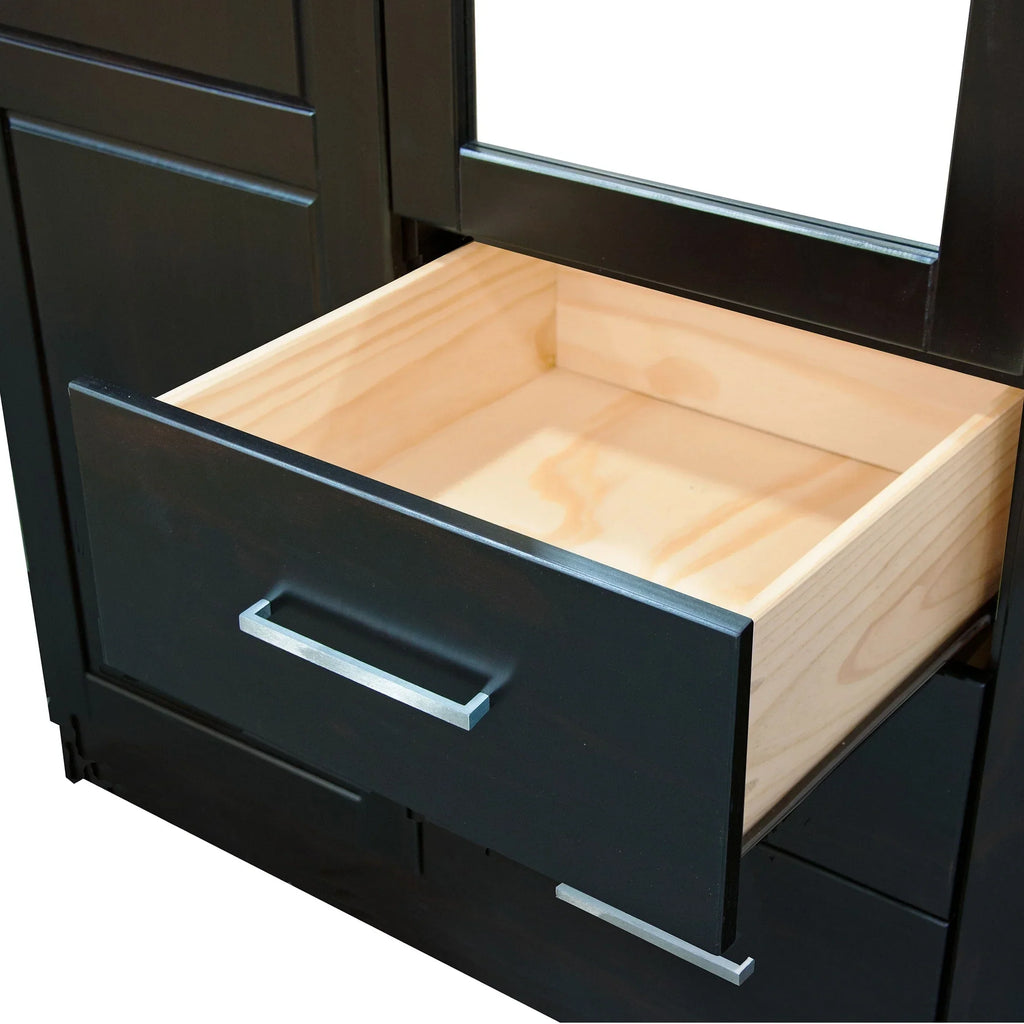 Palace Imports Cosmo Kleiderschrank mit 3 Türen aus 100 % Massivholz und Türen aus Massivholz oder mit Spiegel