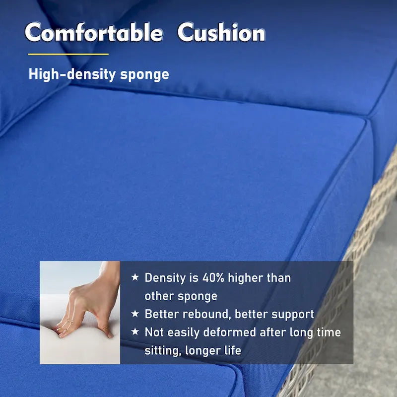 XIZZI 9-delige loungeset voor buiten met draaibare stoel