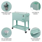 80QT koelbox van ijzer met spuitafwerking en plank