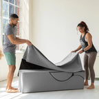 Avana Kami umwandelbare Chaiselongue / Yoga und Massage - 2-in-1-Hocker mit verstecktem ausklappbarem Yoga-Loungesessel, Mikrosamt - N/A