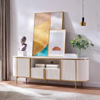 Moderne luxe tv-meubel, entertainmentmeubel met imitatiemarmeren blad