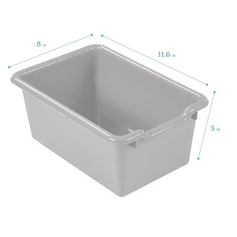 Mobiler Fächerschrank mit Tablettfächern und 15 Behältern mit Schaufelfront, 3x4, Kindermöbel