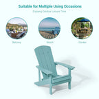 Bonosuki wetterfeste Adirondack-Gartenstühle aus Holz - Set aus 4