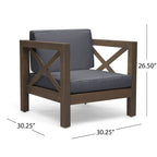 6-teiliges Outdoor-Sitzgruppen-Set aus Akazienholz Brava von Christopher Knight Home