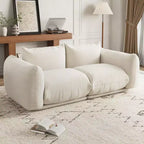 Αρθρωτός διθέσιος καναπές Love Seat από ύφασμα σενίλ, καναπές-σύννεφο με αφρό υψηλής ελαστικότητας, καναπές χωρίς σκελετό για μικρούς χώρους