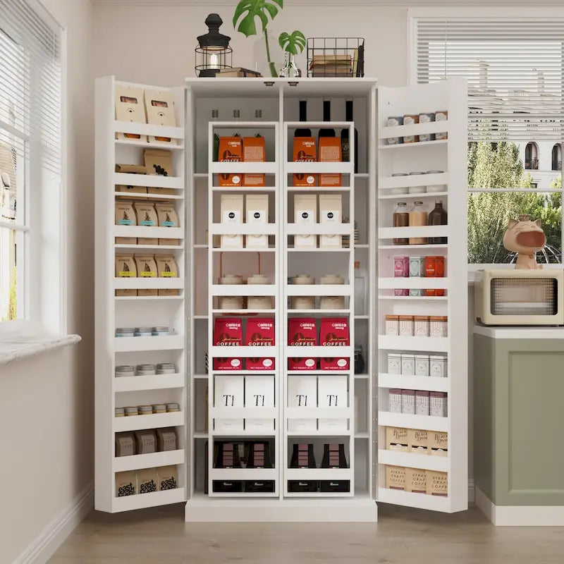 Rangement de cuisine polyvalent : meuble compact de 31.5 avec rangement astucieux
