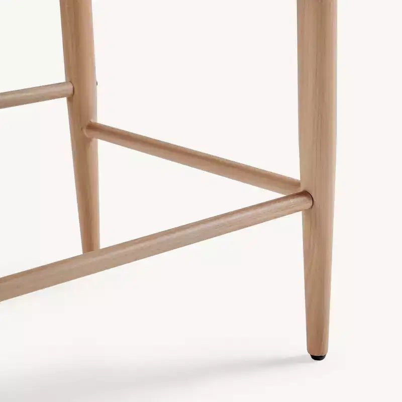 Bouclé-Barhocker ohne Armlehnen, 4er-Set, mit Metallbeinen in Holzoptik für Küche, Wohnzimmer, Restaurant und Café - Morden Fort
