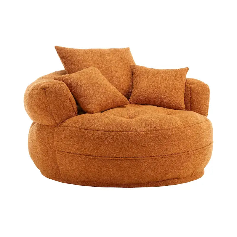 Fauteuil rond de relaxation ?C blanc/bleu/gris/jaune/orange/rouge rosé/bleu marine/vert, 1 ou 2 places
