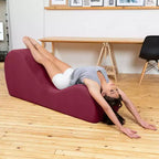 Avana Sleek Chaise Lounge for Yoga - Made in The USA - Great for Stretching, Relaxation, Exercise & More, 60D x 18W x 26H Inch, Light Grey