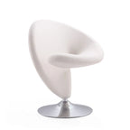 Manhattan Comfort Curl Akzent-Drehsessel aus Wollmischgewebe mit Chromgestell (2er-Set)