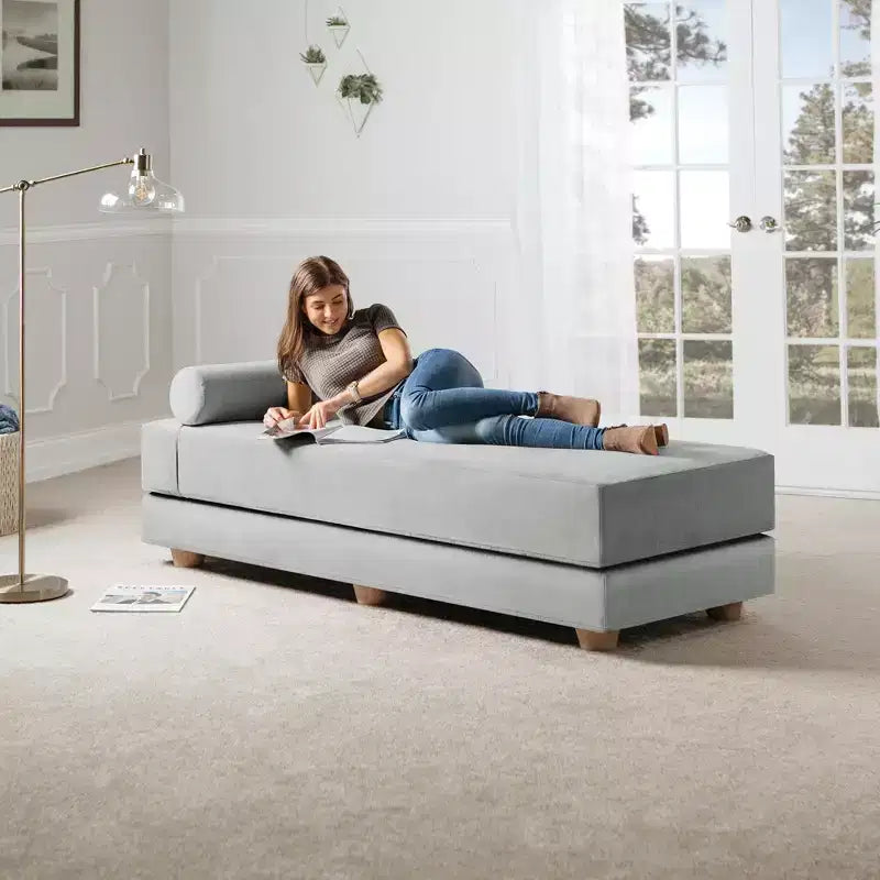 Tagesbett / ausziehbares Schlafsofa in Queen-Size - Microvelvet