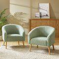 Sheila moderner Bouclé-Sessel, 30 W, mit Massivholzbeinen, 2er-Set von HULALA HOME