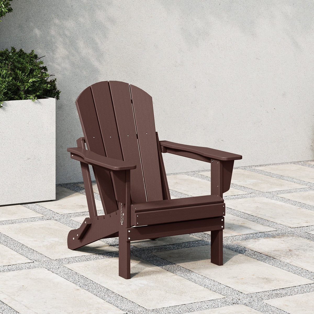 Polytrends Laguna Adirondack-Klappstuhl für die Terrasse, lichtecht und wetterbeständig