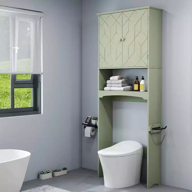 Opbergkast boven het toilet voor de badkamer