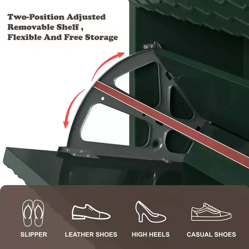 CLIHOME Schuhschrank für den Eingangsbereich mit Stauraum für 24 Paar Schuhe, Klappschubladen, Schuhregal und Organizer