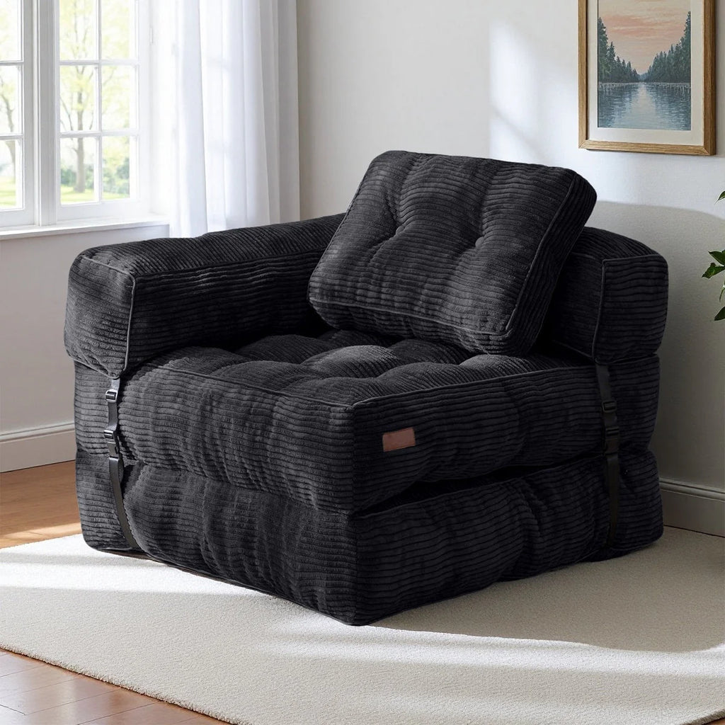 Foldable Sofa Bed,L-Shaped Floor Sofa Couch